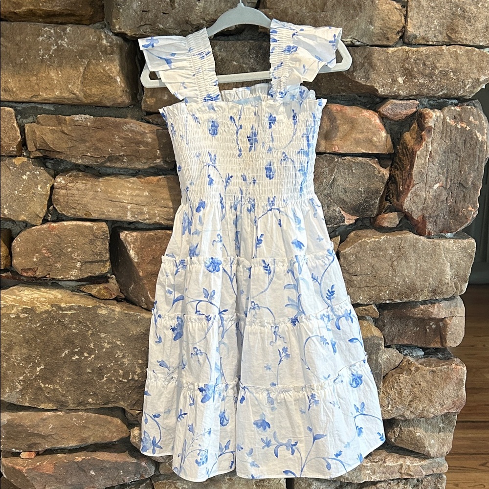 Hill House Blue and White Smocked Dress